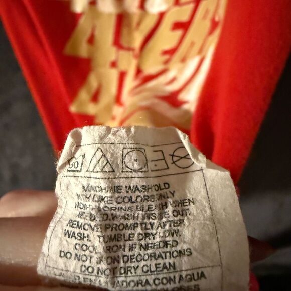 Y2K Reebok 49ers Women L NFL Top Red Gold VNTG Long Sleeve Graphic Football Tee - Picture 5 of 11